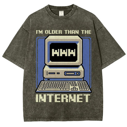 Older Than The Internet Vintage Distressed T-shirt