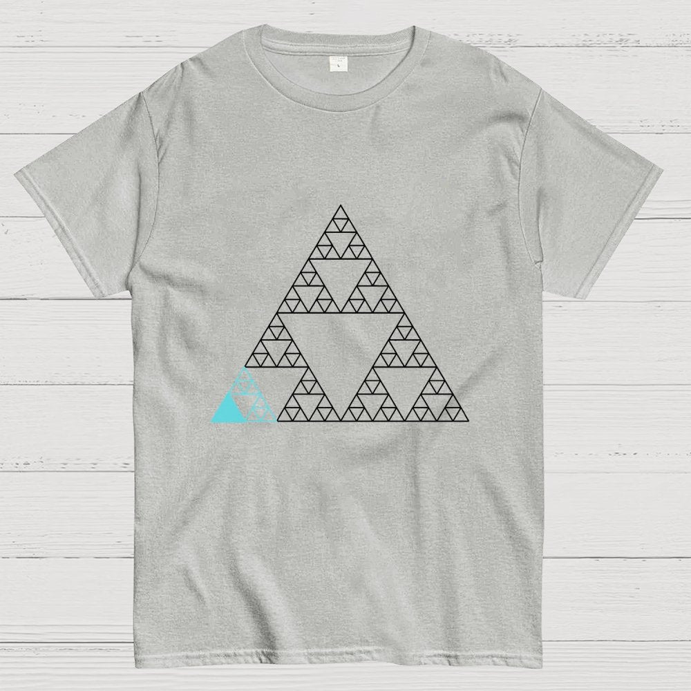 The Minimalist Aesthetic Sierpinski Triangle Art Print Geek T-Shirt