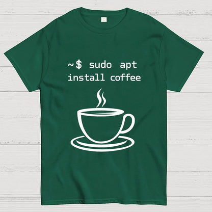 Sudo Apt-Get Install Coffee Geek T-Shirt