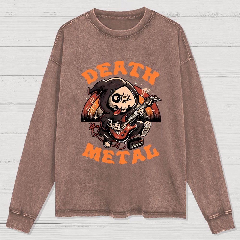Death Metal Reaper Washed Long Sleeve Tee