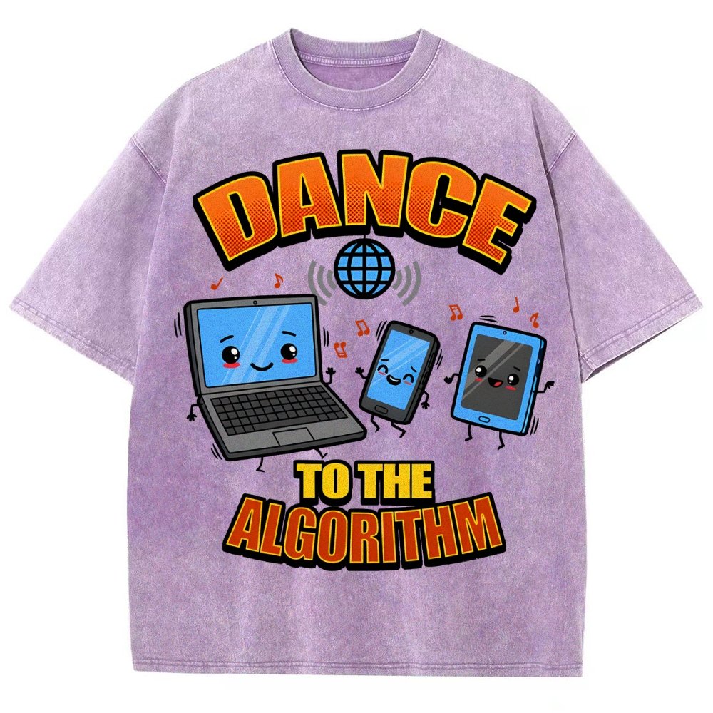 Dance To The Algorithm Funny Vintage Distressed T-shirt