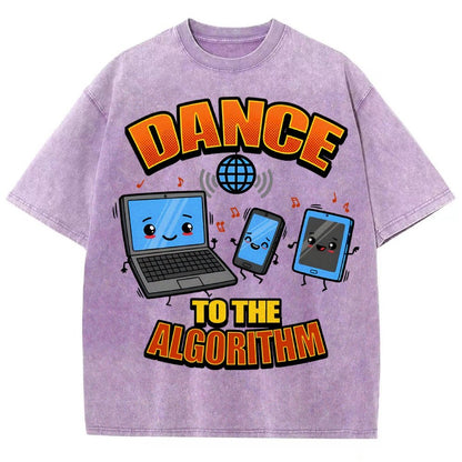 Dance To The Algorithm Funny Vintage Distressed T-shirt