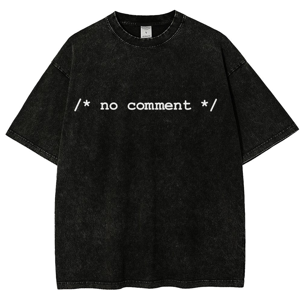 No Comment Vintage Distressed T-shirt
