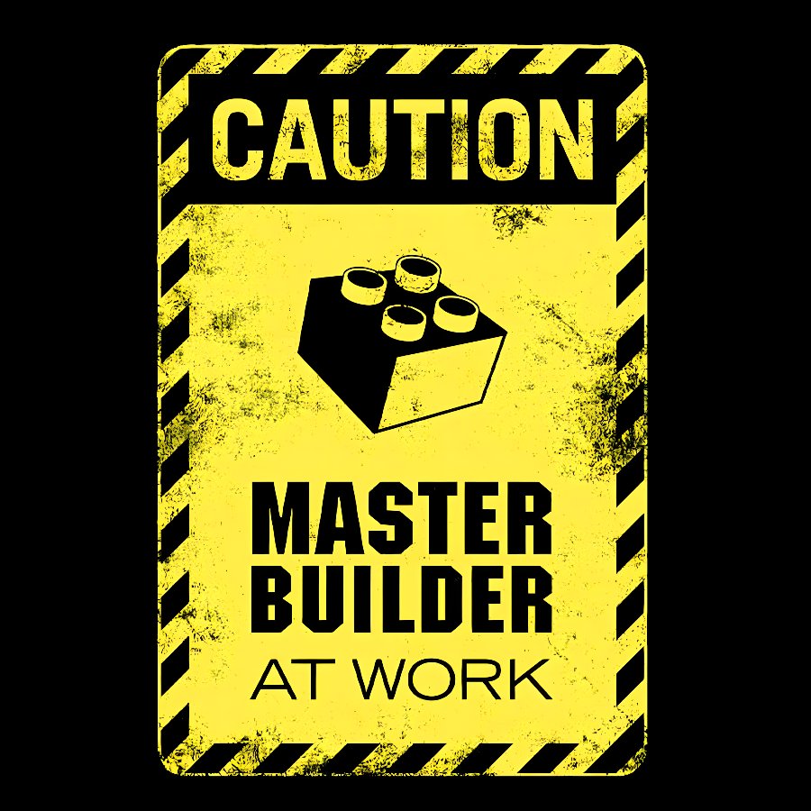 Caution Master Builder Geek T-Shirt