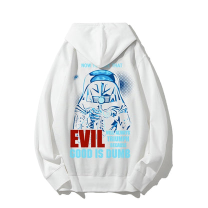 Good Is Dumb Printed Back Unisex Cotton Hoodie