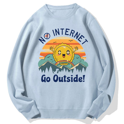 No Network Geek Cotton Sweatshirt