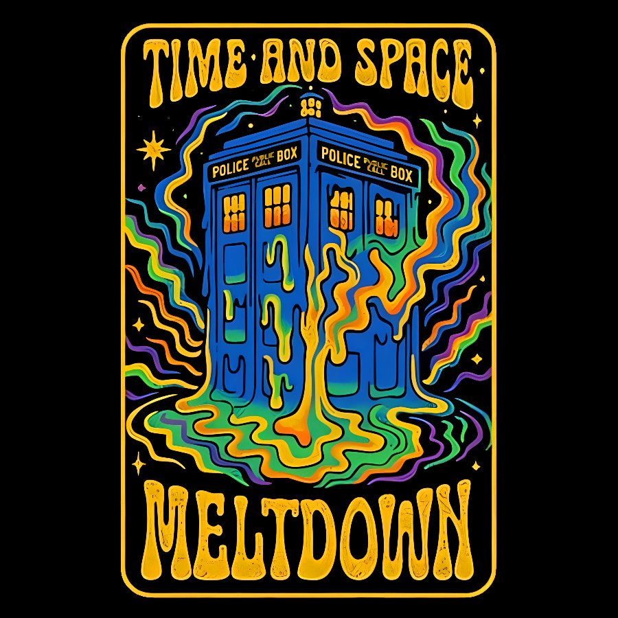Time And Space Meltdown Geek T-Shirt