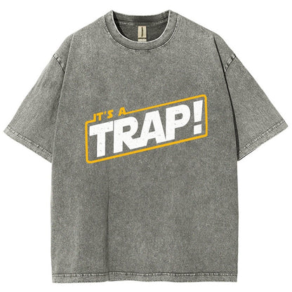 It's A Trap Vintage Distressed T-shirt