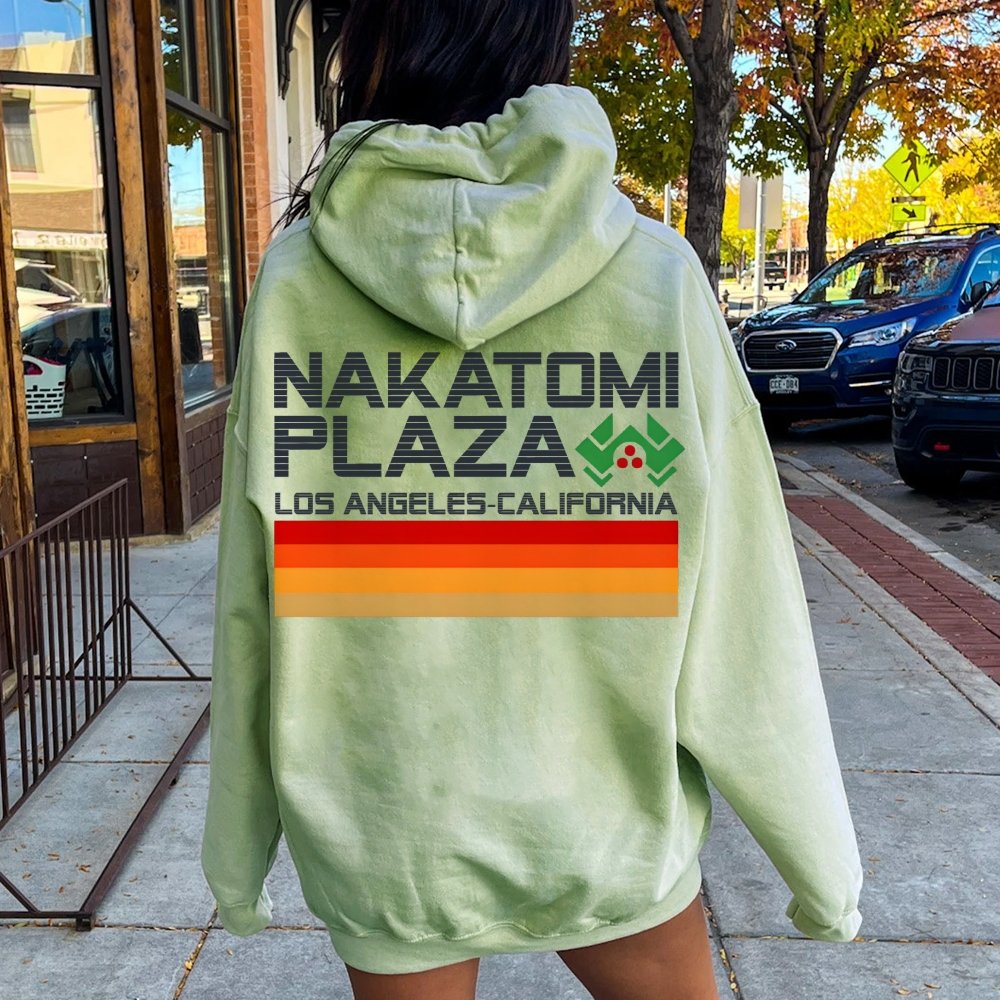 Retro Plaza Printed Back Unisex Cotton Hoodie