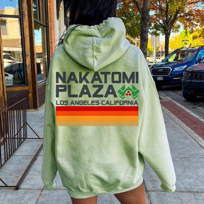 Retro Plaza Printed Back Unisex Cotton Hoodie