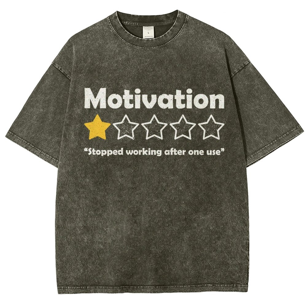 Motivation Review Vintage Distressed T-shirt