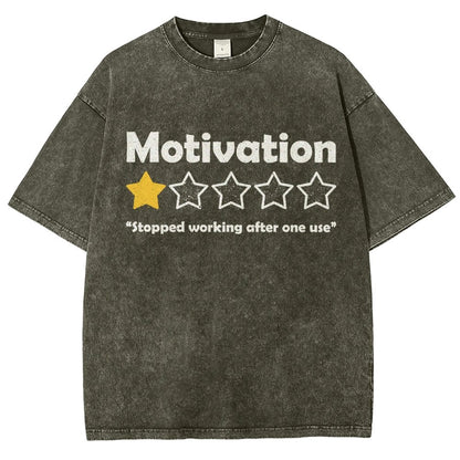 Motivation Review Vintage Distressed T-shirt