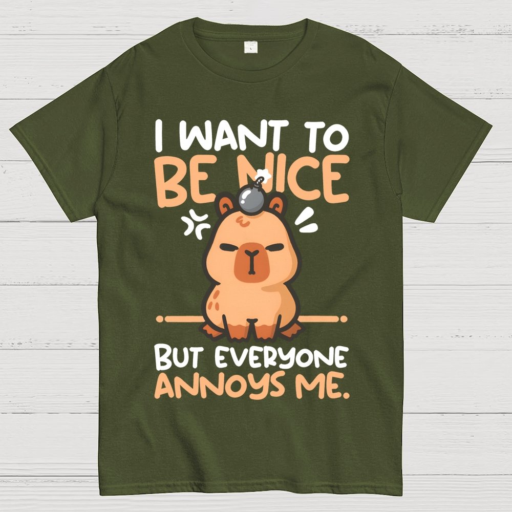 Capy wants to be nice Unisex Geek T-Shirt