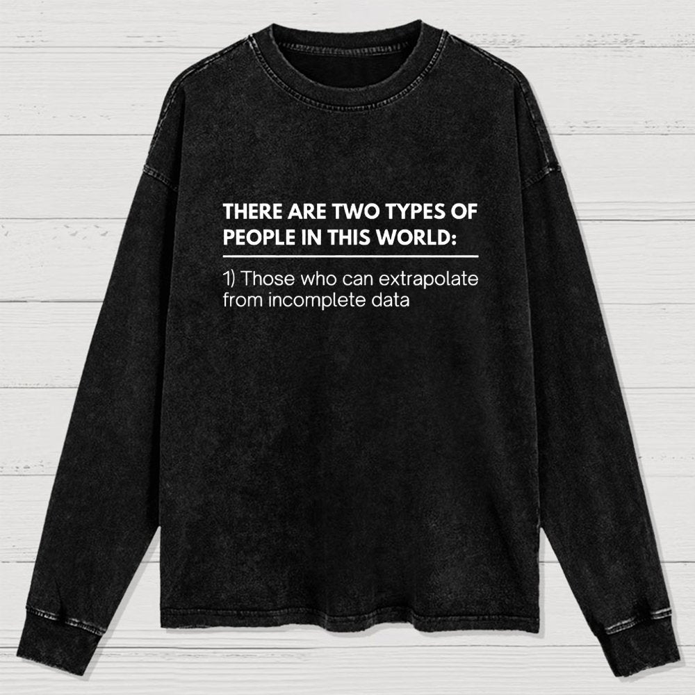 Incomplete Data  Extrapolate Washed Long Sleeve Tee