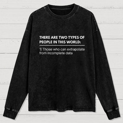Incomplete Data  Extrapolate Washed Long Sleeve Tee