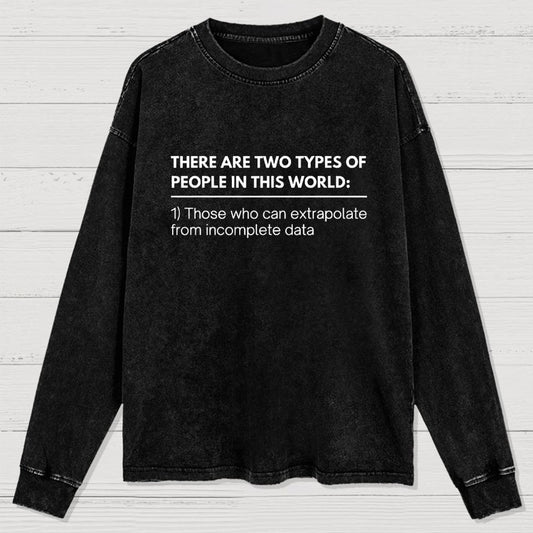 Incomplete Data  Extrapolate Washed Long Sleeve Tee