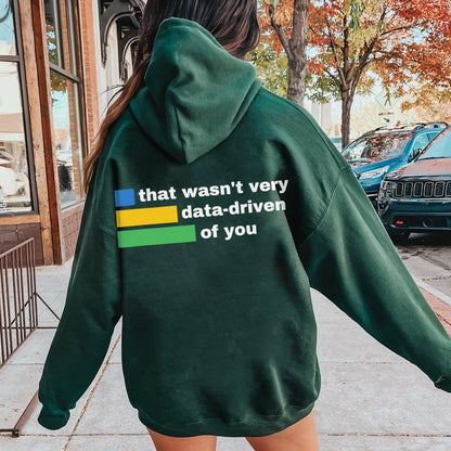 That Wasn't Very Info - Driven of You  Printed Back Unisex Cotton Hoodie