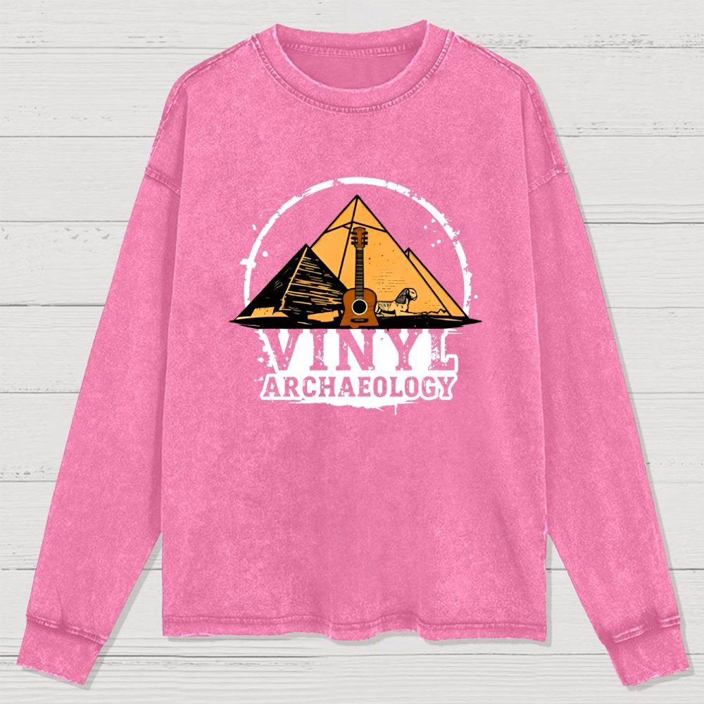 Vinyl Archaeology Washed Long Sleeve Tee