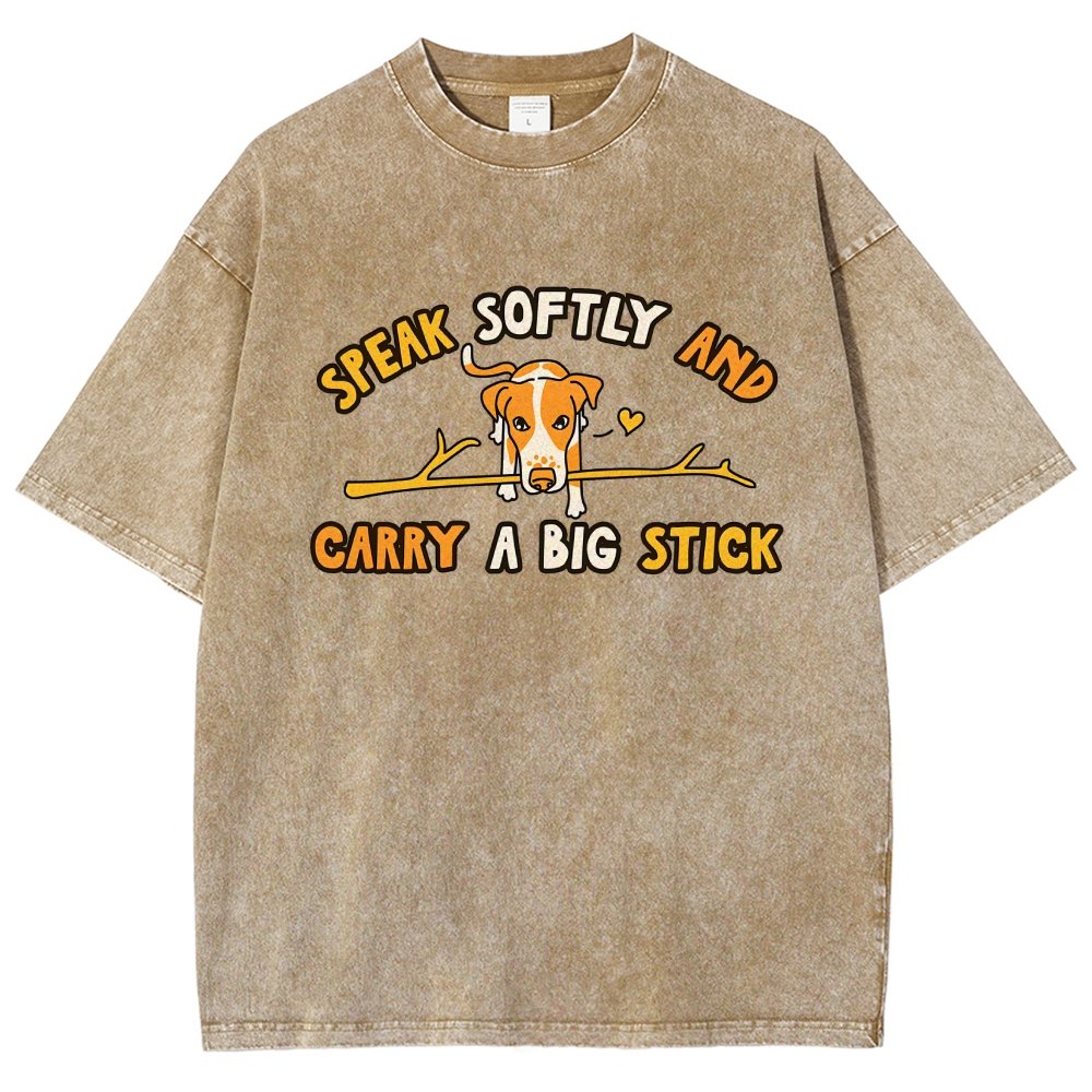 Speak Softly And Carry A Big Stick Vintage Distressed T-shirt