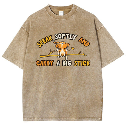 Speak Softly And Carry A Big Stick Vintage Distressed T-shirt