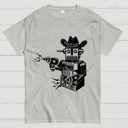 Vintage Cowboy Robot Geeky T-Shirt