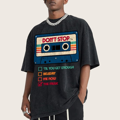 Dont Stop The Music Vintage Distressed T-shirt
