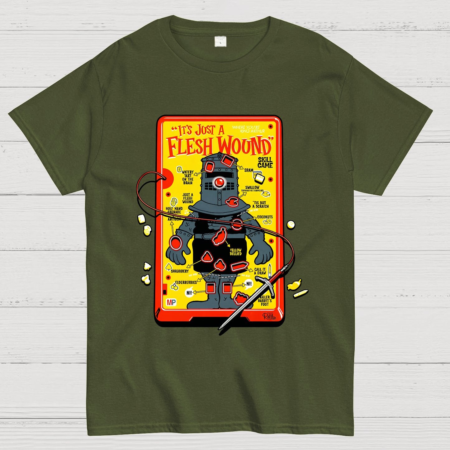 Flesh Wound Skill Game Nerdy T-Shirt