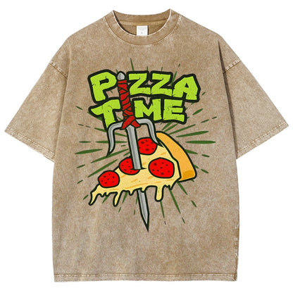 Pizza Time! Vintage Distressed T-shirt