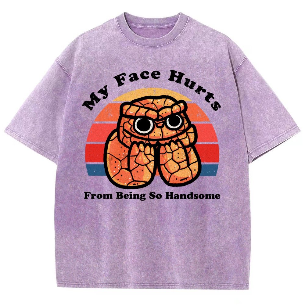 My Face Hurts Vintage Distressed T-shirt