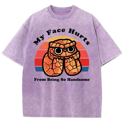 My Face Hurts Vintage Distressed T-shirt