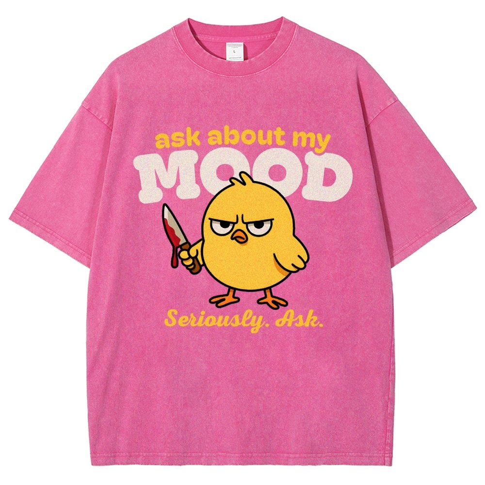 Ask About My Mood Vintage Distressed T-shirt