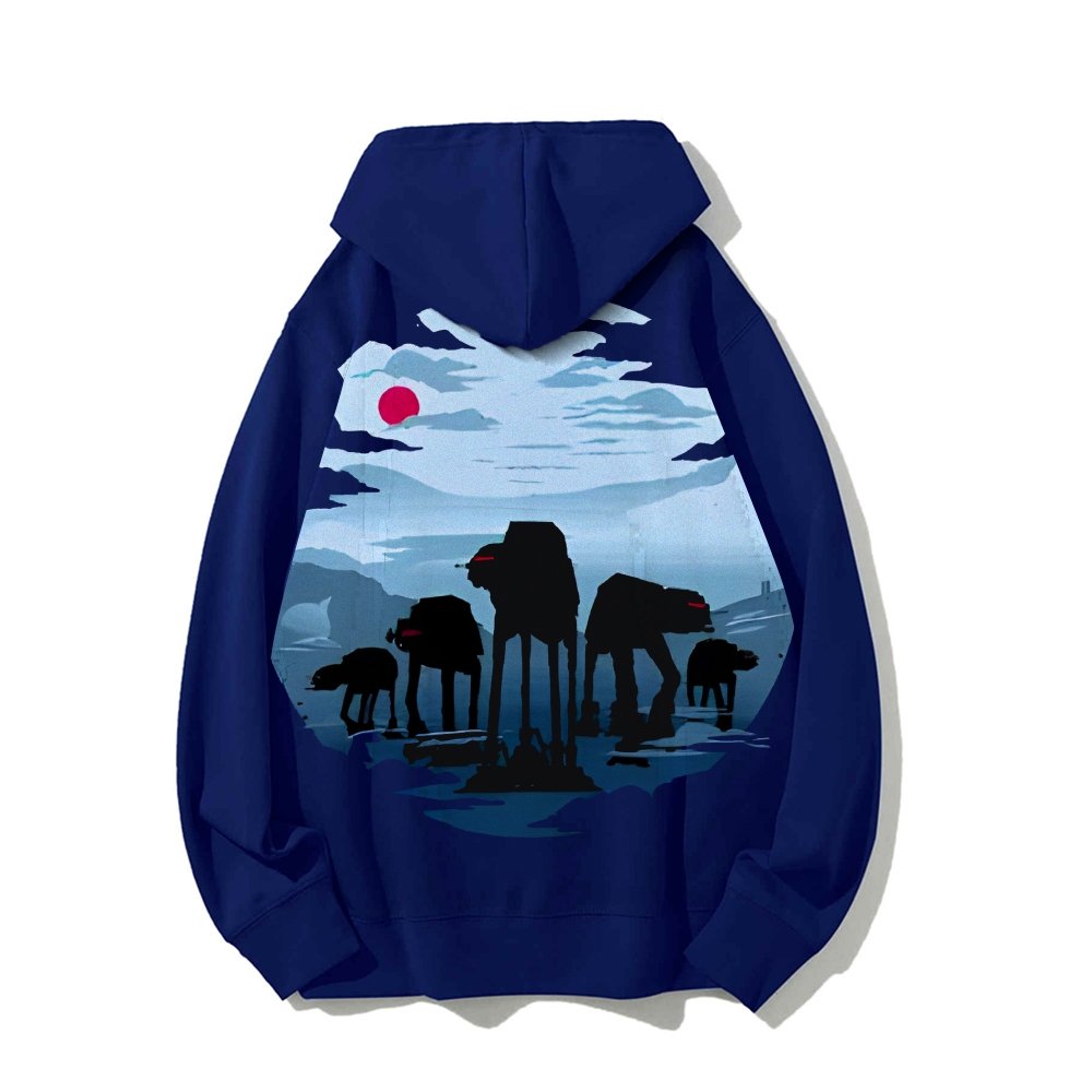 Assault Squad Printed Back Cotton Hoodie