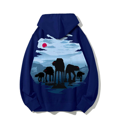 Assault Squad Printed Back Cotton Hoodie