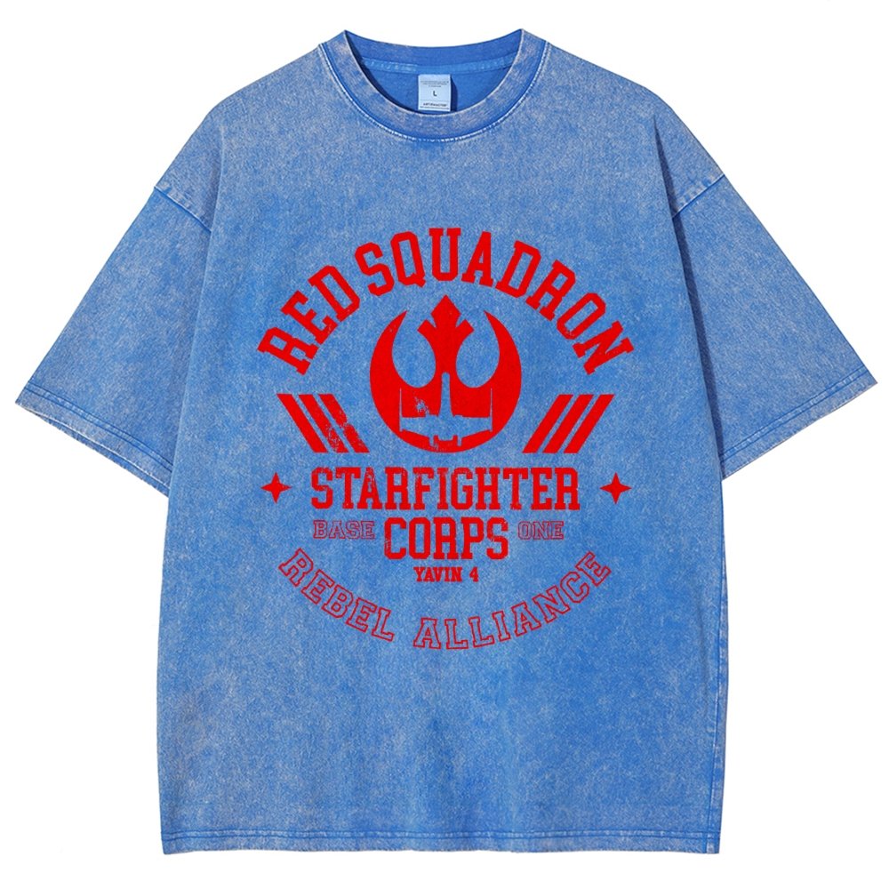 Red Star Squadron Base One Vintage Distressed T-shirt