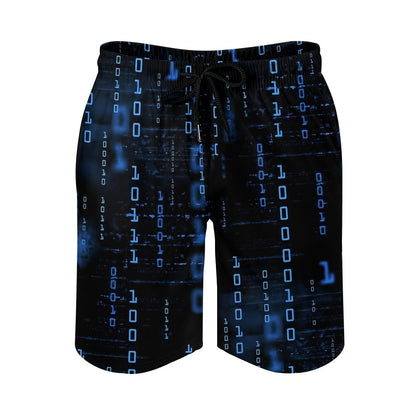 Blue Codes 0 And 1 Geek Shorts
