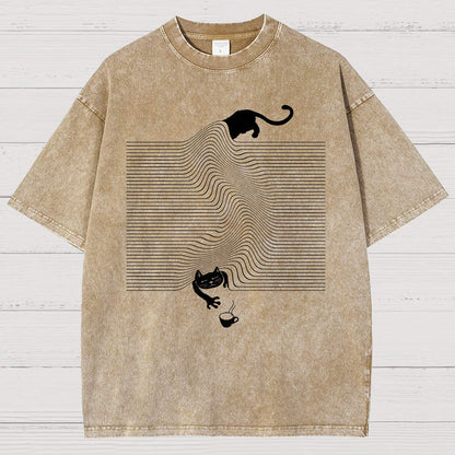Funny Cat Vintage Distressed T-shirt