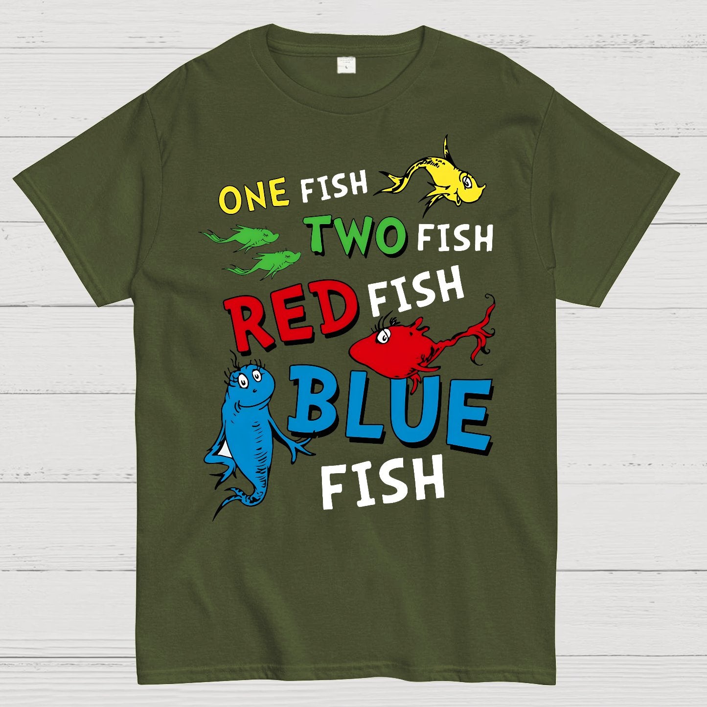 One Fish Two Fish,Reading Day Nerd Geek T-Shirt