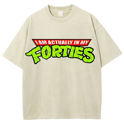 I Am Actually In My Forties Vintage Distressed T-shirt