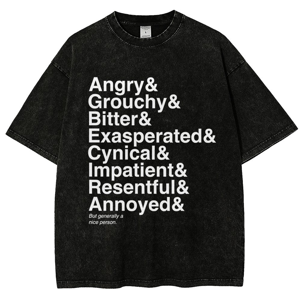 Generally A Nice Person Vintage Distressed T-shirt