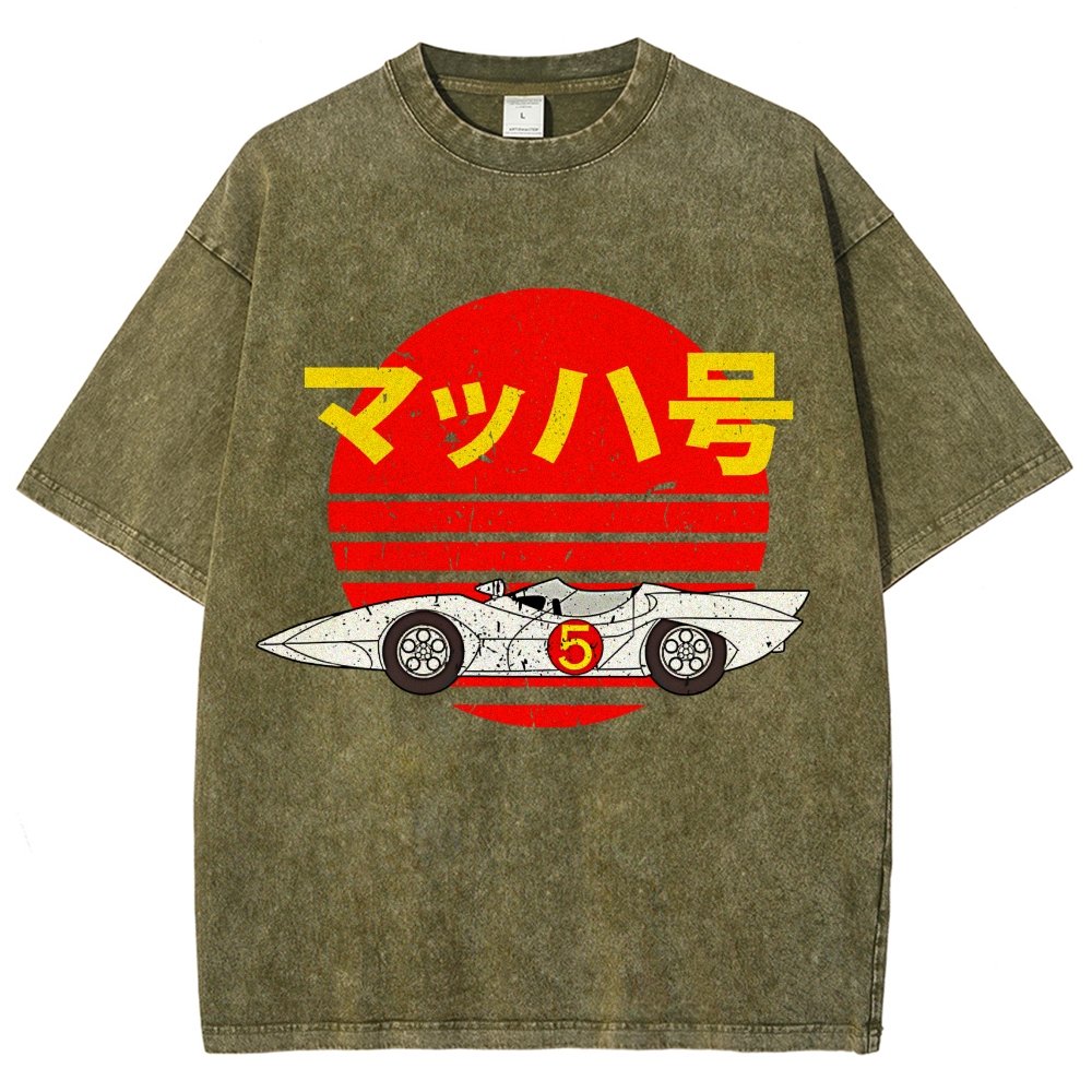 Mach 5 Retro  Vintage Distressed T-shirt