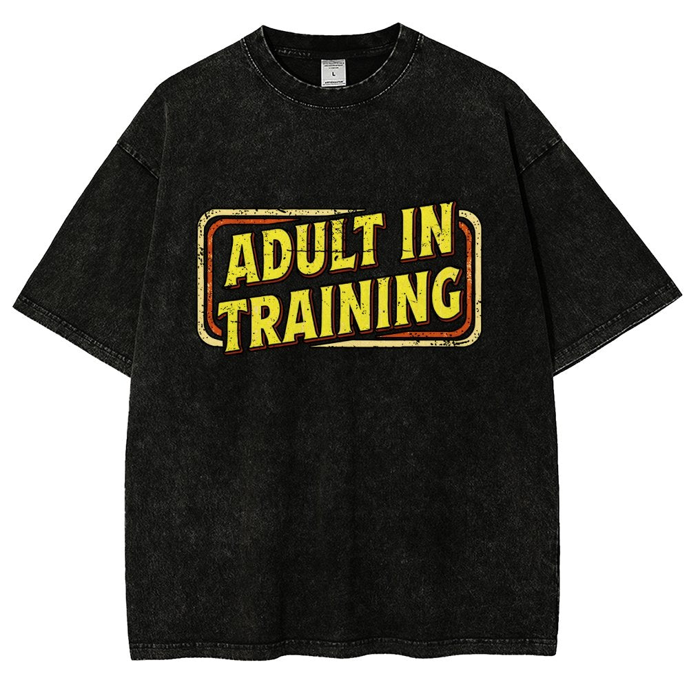 Adult In Training Vintage Distressed T-shirt