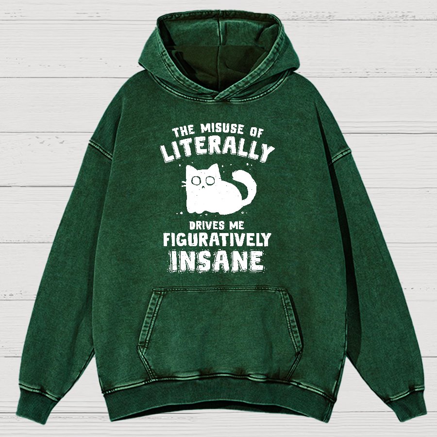 Figuratively Insane Vintage Distressed Hoodie