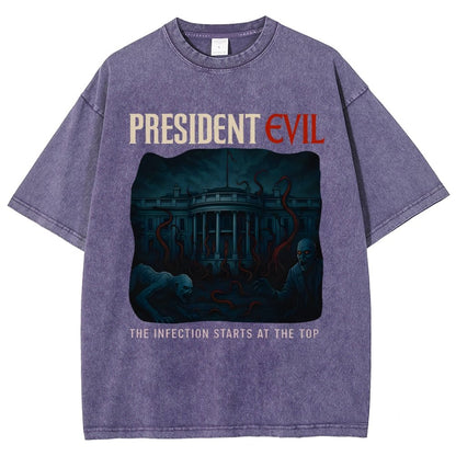 President Evil Vintage Distressed T-shirt