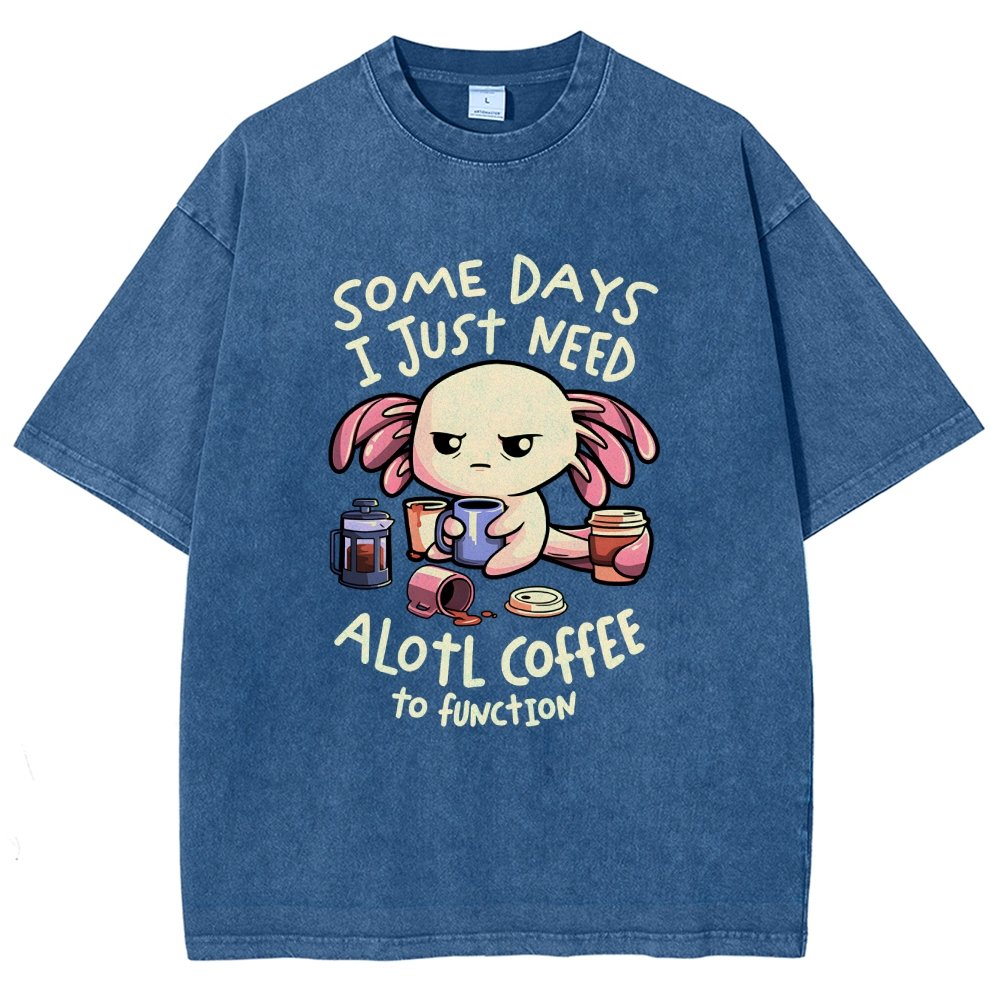 Alotl Coffee Vintage Distressed T-shirt