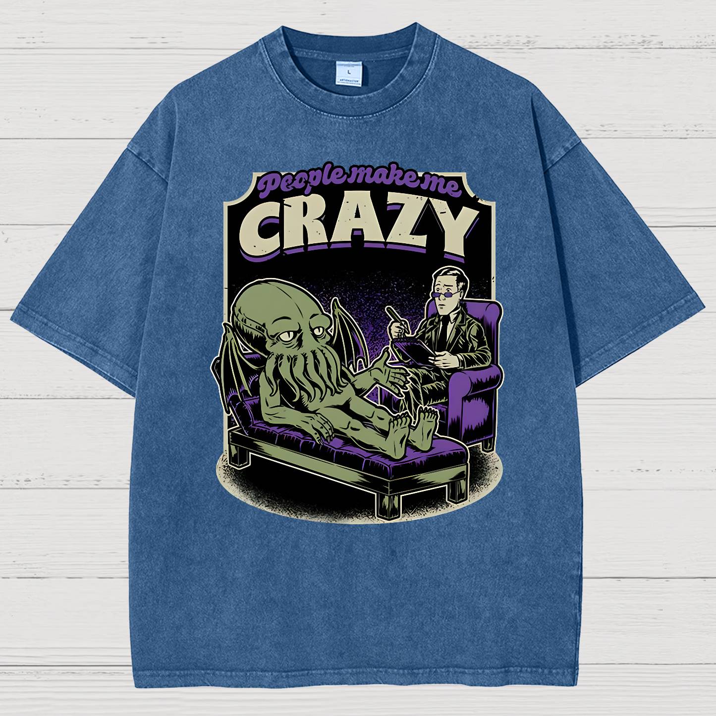 Lovecraft Cthulhu Therapy Vintage Distressed T-shirt