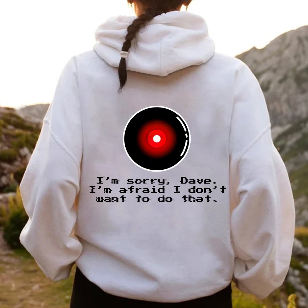 An Introvert's Odyssey I‘m sorry dave Printed Back Unisex Cotton Hoodie
