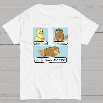 Git Merge Programmer Geeky T-Shirt
