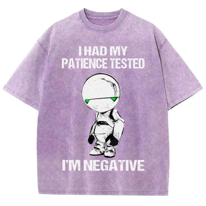 I Had My Patience Tested I'm Negative Vintage Distressed T-shirt