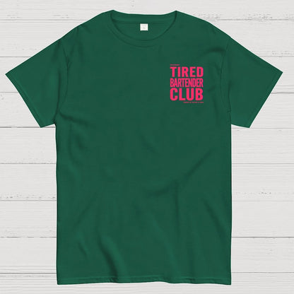 Tired Server Club Front And Back Printing Geek T-Shirt