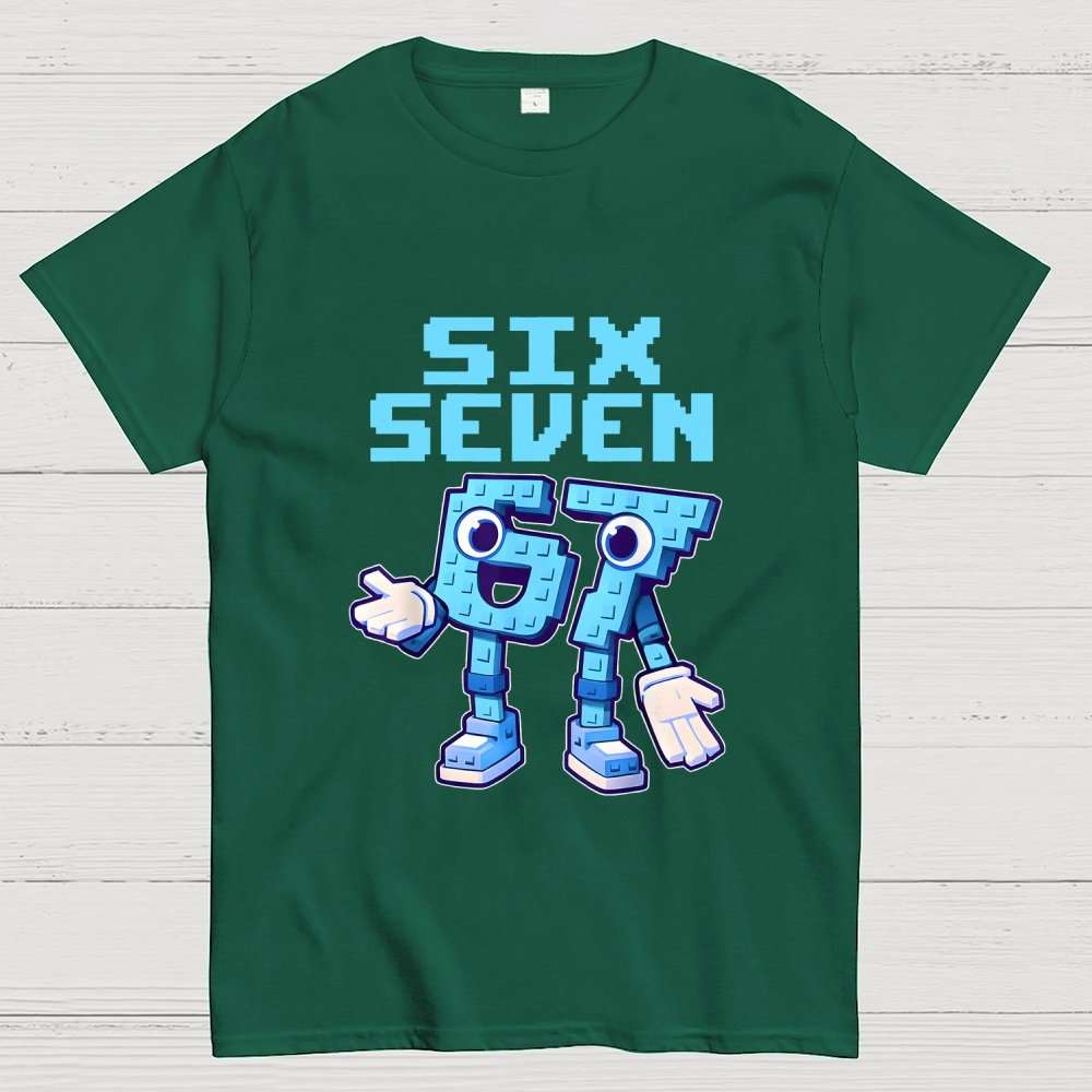 Six Seven Ice Cream Drip 67 Meme Gen Alpha Slang Geek T-Shirt